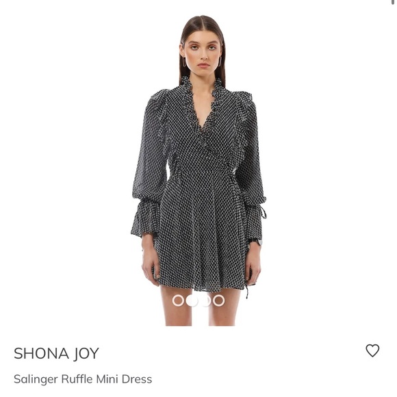 Shona Joy Black Ruffle Mini Dress size S - Picture 6 of 10